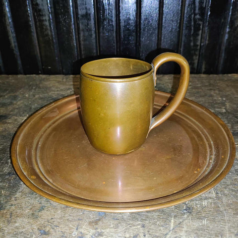 Copper Mug & Plate