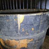 Vintage Bucket With Folk Art Drawing