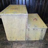 Early 20th Cent Painted Wooden Step Stool w/ Decals