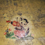 Early 20th Cent Painted Wooden Step Stool w/ Decals