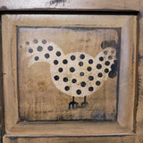 Primitive Wall Hanging Of A Polka Dot Chicken