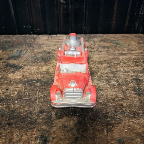 Vintage Auburn Red Rubber Toy Fire Truck