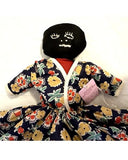 Antique 12" Topsy Turvy Flip Doll Vintage Black / White With Floral Pattern