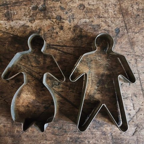 Vintage Man & Woman Cookie Cutters