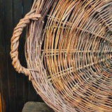 Vintage X Large Willow Handled Gather Basket/Tray