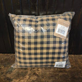 Primitive black check pillow.