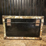 Antique metal doll trunk