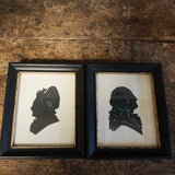 Antique silhouette pictures of George and Martha Washington