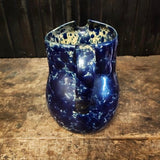 Blue and White Spatter Water Pitcher,