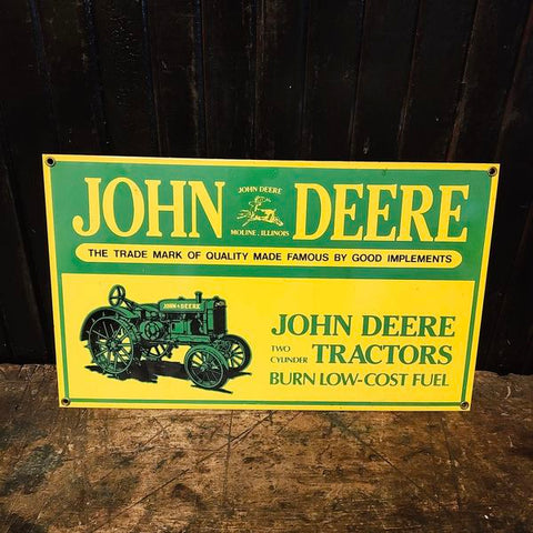 John Deere tin sign
