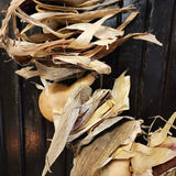 Primitive Gourd Swag With Corn Husk.