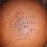 Pair Redware Pennsylvania Decorated Plates ,With Slip Decorated Redware Mug