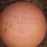 Pair Redware Pennsylvania Decorated Plates ,With Slip Decorated Redware Mug