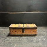 Vintage Rustic Wood and Metal Trinket Box