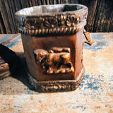 Antique Dog Motif Tobacco Box