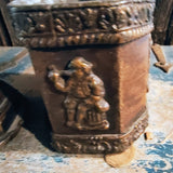 Antique Dog Motif Tobacco Box