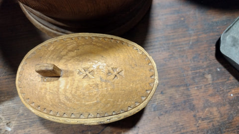 Antique Swedish Birch Wood Box
