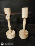 Antique Handmade Wooden Candle Holders