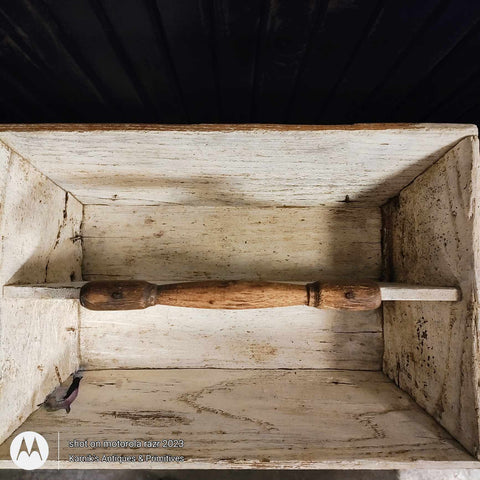 Early Primitive Utensil Box Original White Paint