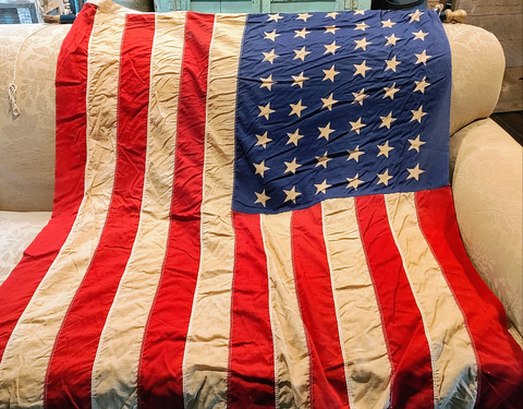 Antique American Flag 48 stars Reliance No. R 46 Made By Annin 4' X 6'