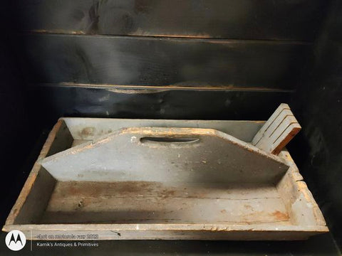 Large Antique Tool Carry Tray