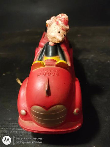 Mickey Mouse & Donald Duck Rubber Fire Truck