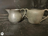 Pewter Creamer & Sugar Dish