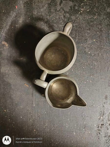 Pewter Creamer & Sugar Dish