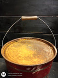 Red Metal Pail Middle B Boston Mass