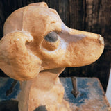 Vintage Paper Mache Dog Resin