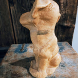 Vintage Paper Mache Dog Resin