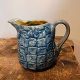 Pottery BBP Beaumont Vintage Blue Glazed Pineapple Pitcher