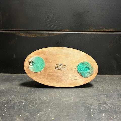 Vintage Grizzly Bear Salmon Fishing Bronzed Figurine