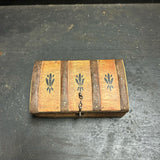 Vintage Rustic Wood and Metal Trinket Box