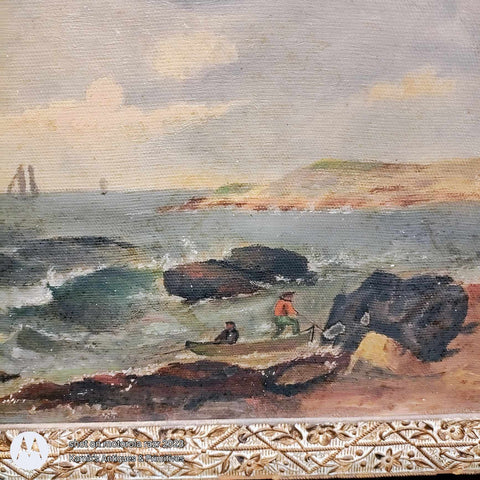 Early Primitive Oil Paint Of Sailor