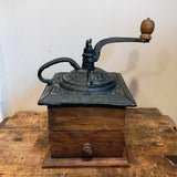 Metal Antique Vintage Enesco Coffee Grinder
