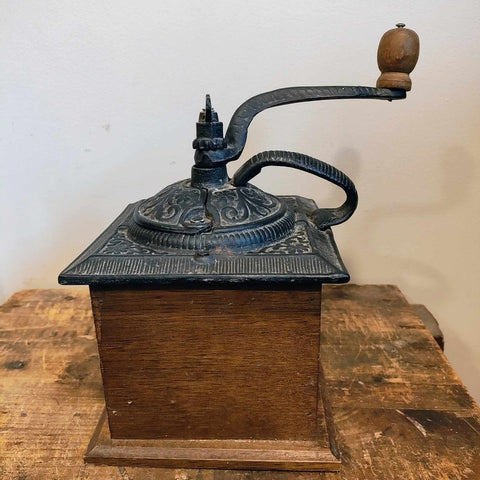 Metal Antique Vintage Enesco Coffee Grinder