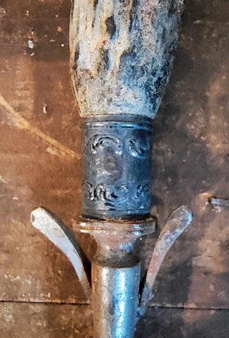 Metal Fork With Antler For A Handle