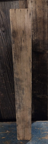 Old Wood Narrow Box With Antique Quilt Pieces