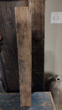 Old Wood Narrow Box With Antique Quilt Pieces