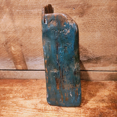 Antique Original Blue Painted Scoop