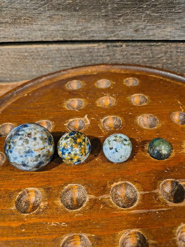 Antique Green Bennington Marbles (4)