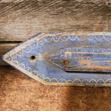 Antique Spoon Rack with Original Blue Paint