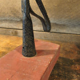 Antique Primitive Make- Do Early Iron Rush Holder.