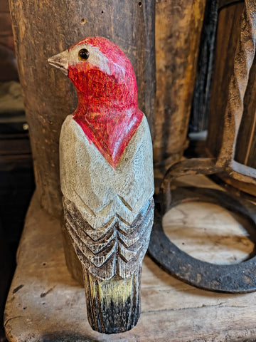 Primitive Wooden Hand Carved Bird