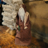 Primitive Handmade Santa w/Clay Face