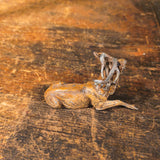 A Set of 3 Antique German Cast Metal Putz Deer