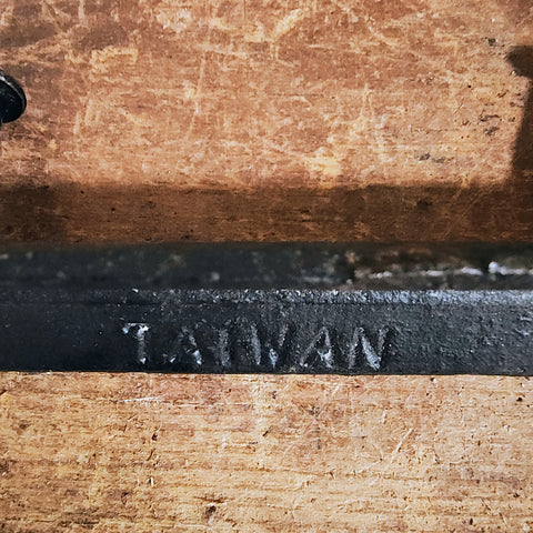 Vtg 5 Pc Set CAST IRON KITCHEN UTENSIL Spoon Ladle Rack TAIWAN Primitive Decor