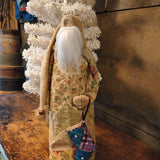 Primitive Handmade Santa w/ a Clay Face, 18.5"