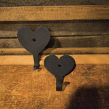 Vintage Wrought Iron Heart Hangers